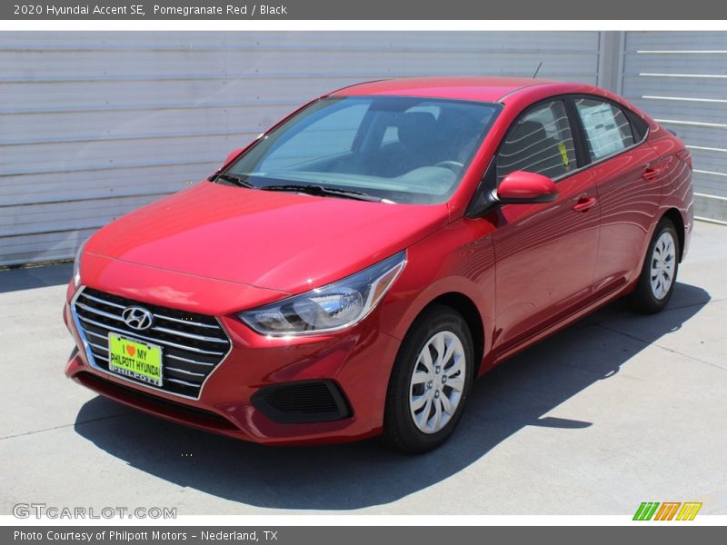 Pomegranate Red / Black 2020 Hyundai Accent SE