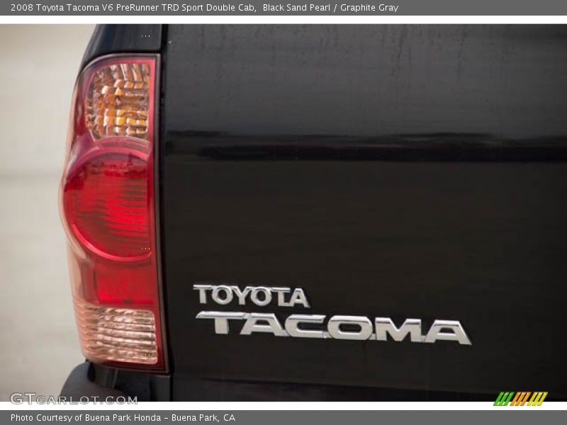 Black Sand Pearl / Graphite Gray 2008 Toyota Tacoma V6 PreRunner TRD Sport Double Cab