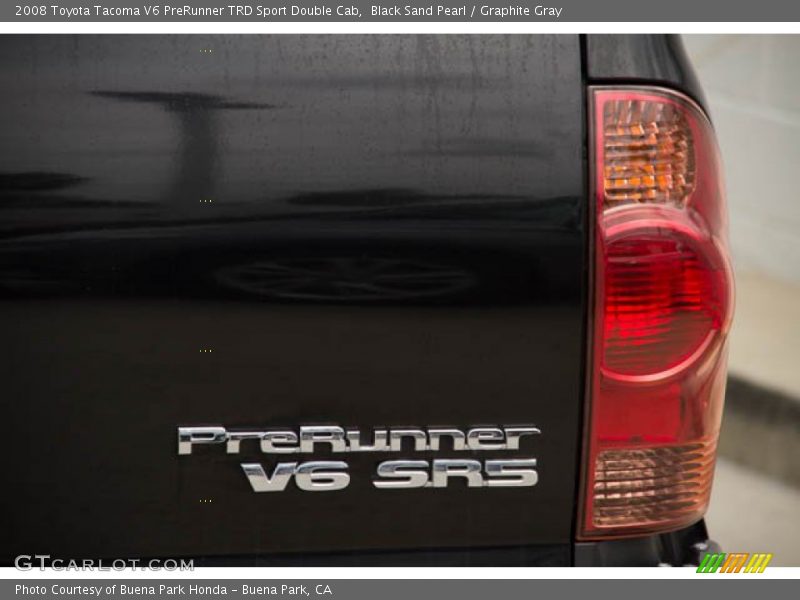 Black Sand Pearl / Graphite Gray 2008 Toyota Tacoma V6 PreRunner TRD Sport Double Cab