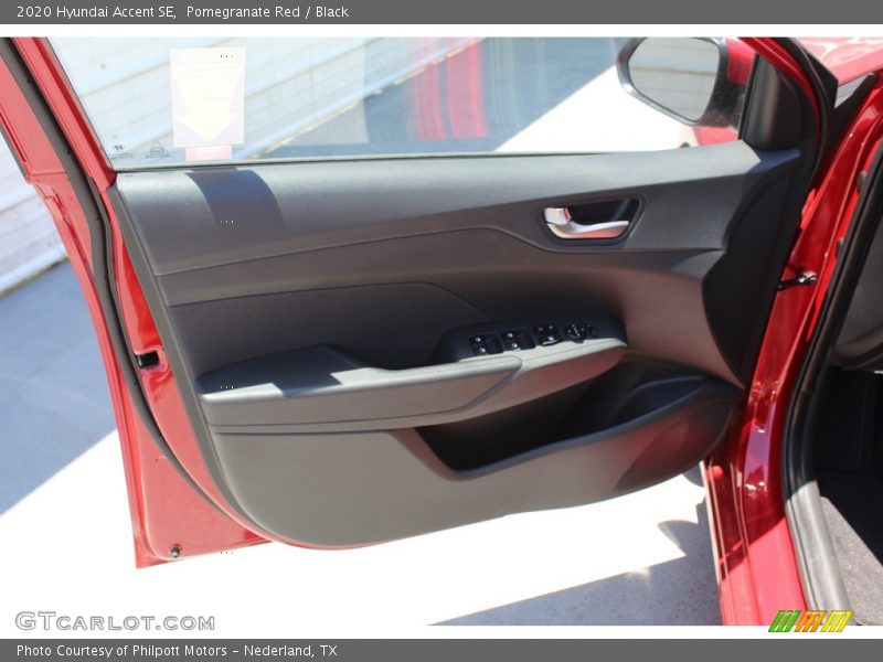 Pomegranate Red / Black 2020 Hyundai Accent SE