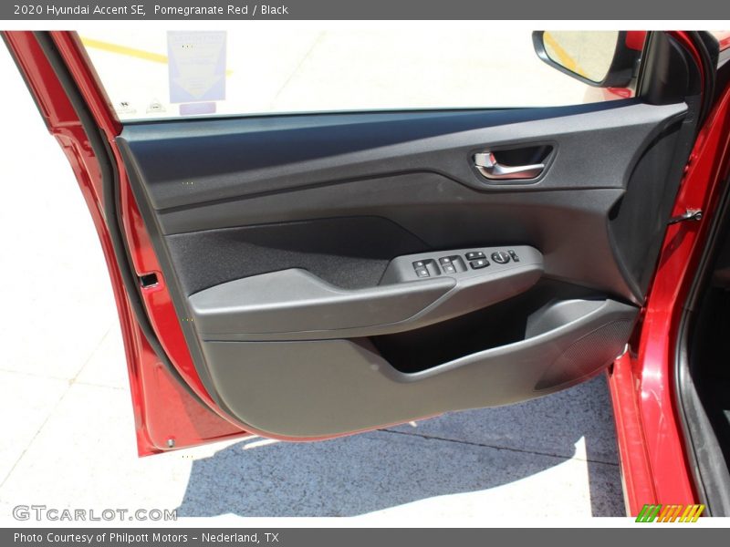 Pomegranate Red / Black 2020 Hyundai Accent SE