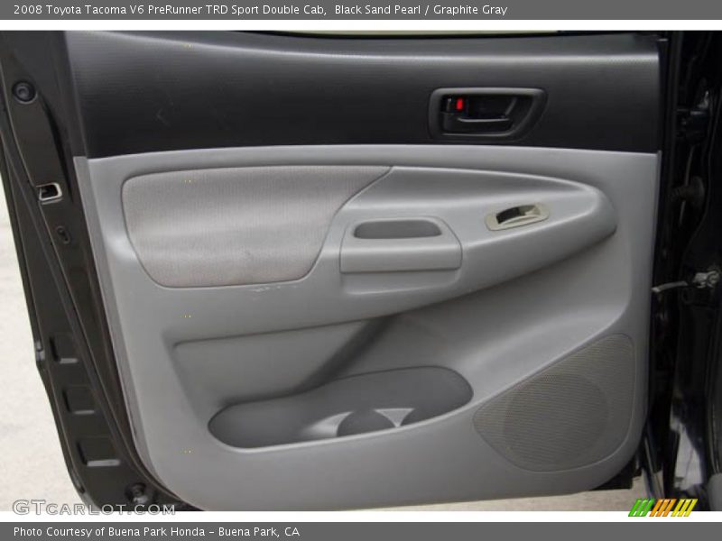 Black Sand Pearl / Graphite Gray 2008 Toyota Tacoma V6 PreRunner TRD Sport Double Cab