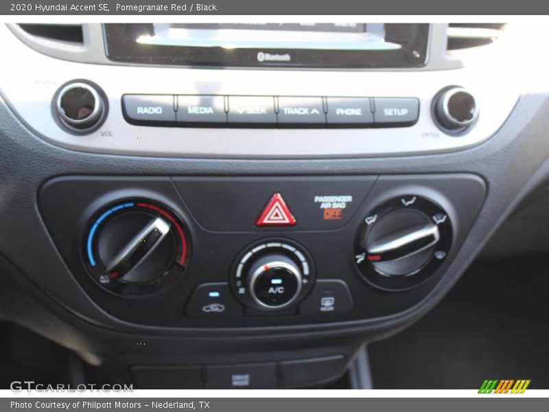 Pomegranate Red / Black 2020 Hyundai Accent SE
