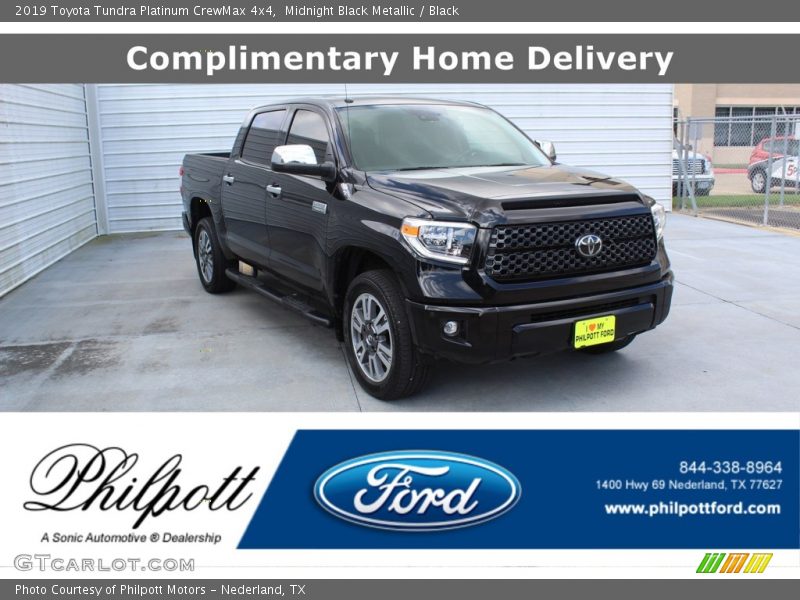 Midnight Black Metallic / Black 2019 Toyota Tundra Platinum CrewMax 4x4