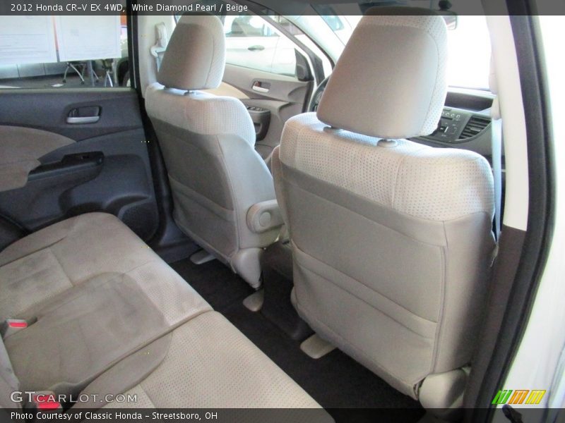 White Diamond Pearl / Beige 2012 Honda CR-V EX 4WD