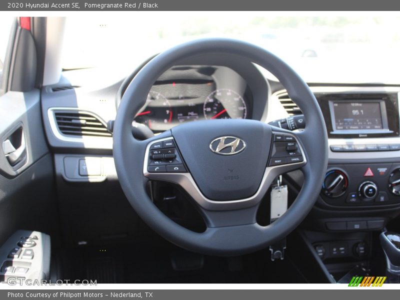 Pomegranate Red / Black 2020 Hyundai Accent SE