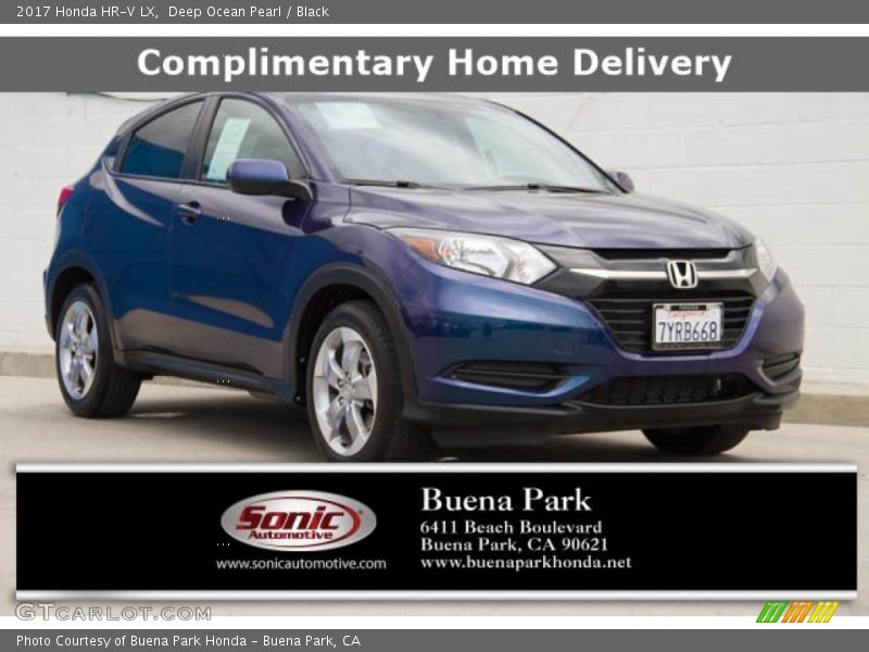 Deep Ocean Pearl / Black 2017 Honda HR-V LX