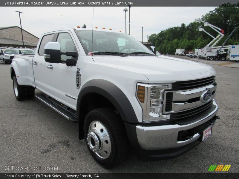 Oxford White / Earth Gray 2019 Ford F450 Super Duty XL Crew Cab 4x4