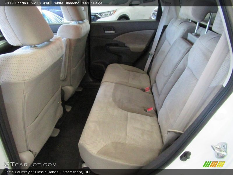 White Diamond Pearl / Beige 2012 Honda CR-V EX 4WD