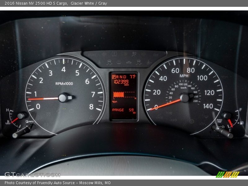  2016 NV 2500 HD S Cargo 2500 HD S Cargo Gauges