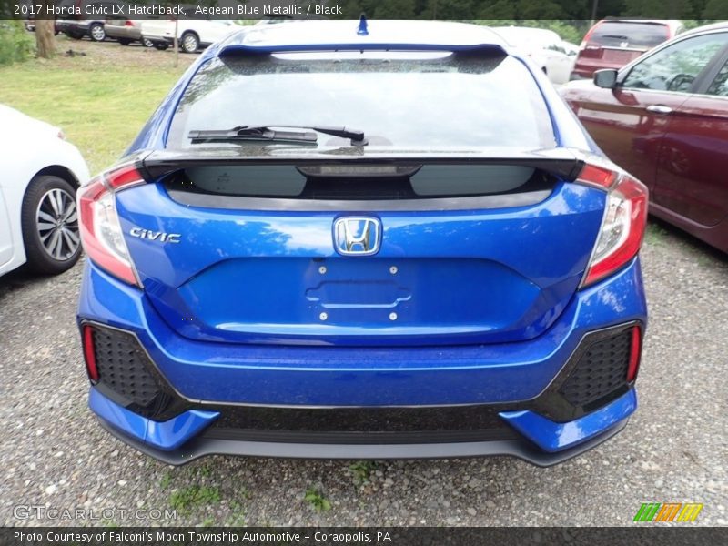 Aegean Blue Metallic / Black 2017 Honda Civic LX Hatchback
