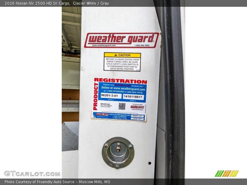 Glacier White / Gray 2016 Nissan NV 2500 HD SV Cargo