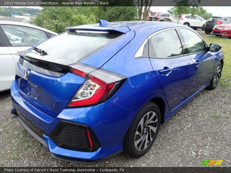 Aegean Blue Metallic / Black 2017 Honda Civic LX Hatchback