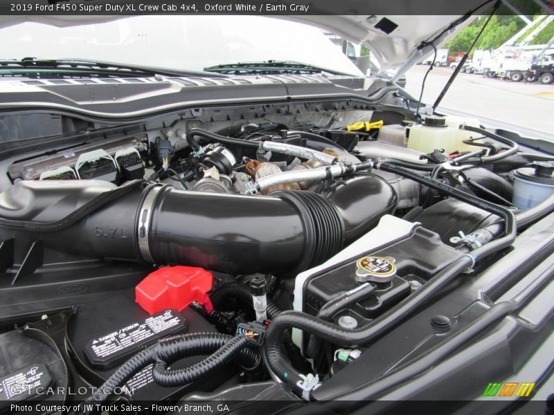 Oxford White / Earth Gray 2019 Ford F450 Super Duty XL Crew Cab 4x4