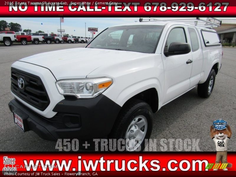 Super White / Cement Gray 2016 Toyota Tacoma SR Access Cab