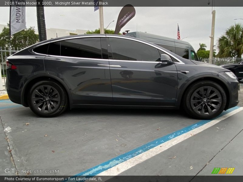 Midnight Silver Metallic / Black 2018 Tesla Model X 100D