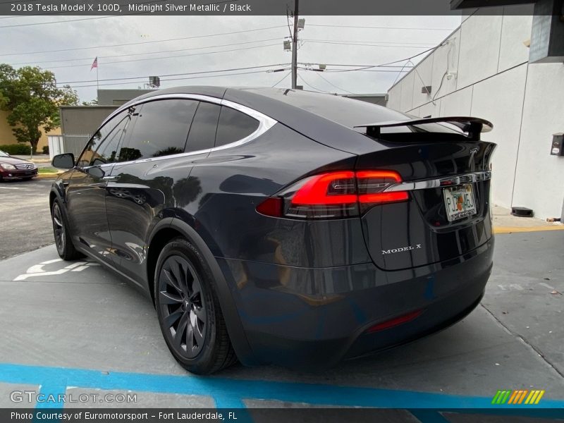 Midnight Silver Metallic / Black 2018 Tesla Model X 100D