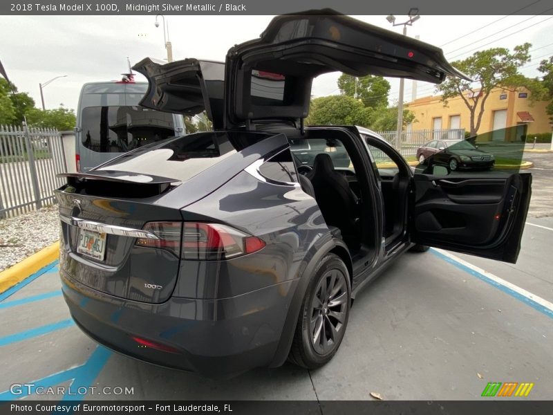 Midnight Silver Metallic / Black 2018 Tesla Model X 100D