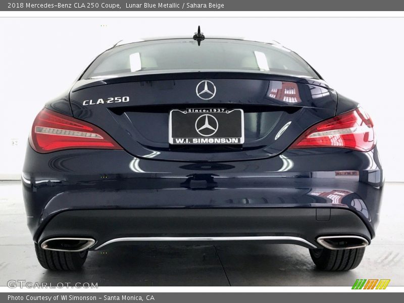 Lunar Blue Metallic / Sahara Beige 2018 Mercedes-Benz CLA 250 Coupe