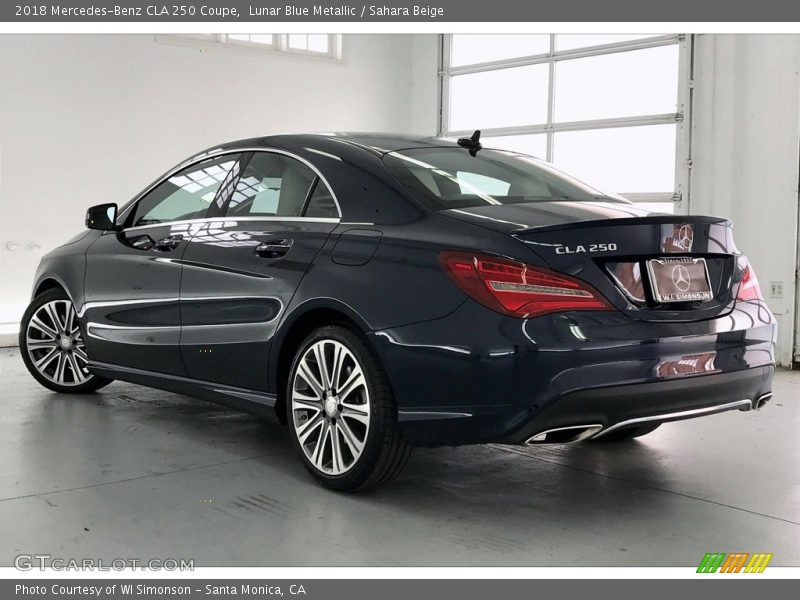 Lunar Blue Metallic / Sahara Beige 2018 Mercedes-Benz CLA 250 Coupe