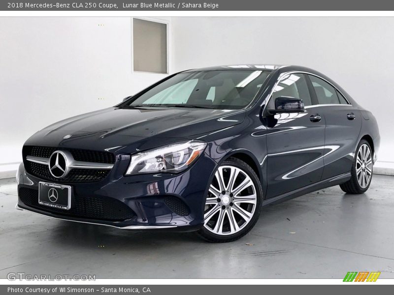 Lunar Blue Metallic / Sahara Beige 2018 Mercedes-Benz CLA 250 Coupe