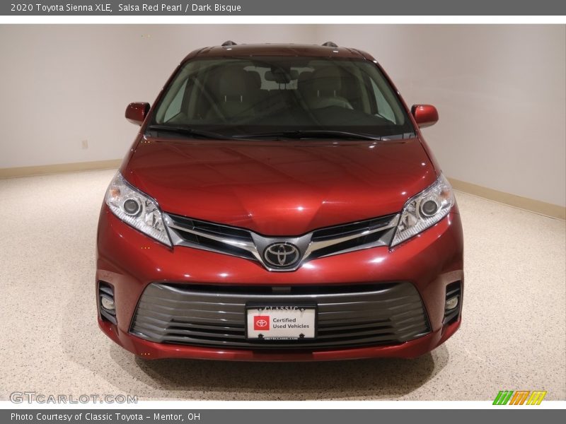 Salsa Red Pearl / Dark Bisque 2020 Toyota Sienna XLE
