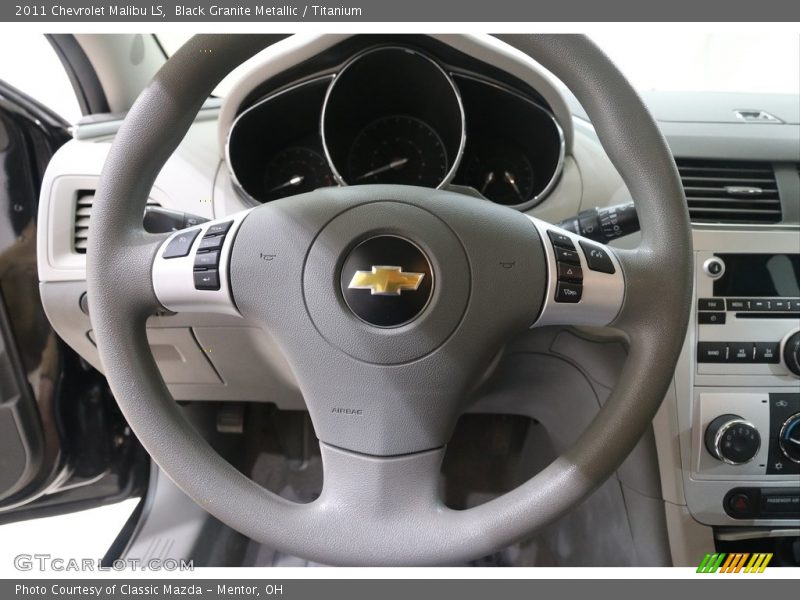 Black Granite Metallic / Titanium 2011 Chevrolet Malibu LS