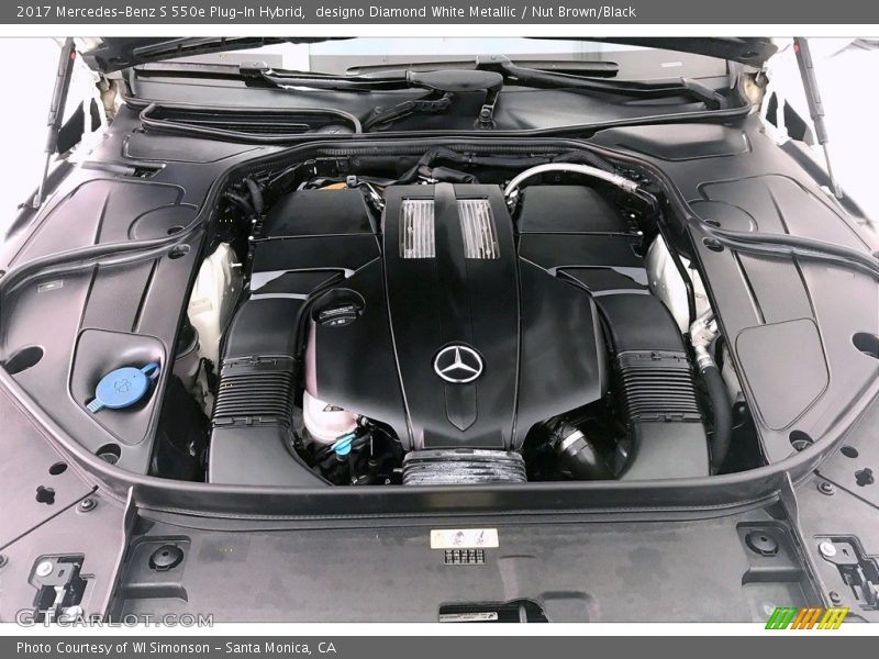 designo Diamond White Metallic / Nut Brown/Black 2017 Mercedes-Benz S 550e Plug-In Hybrid