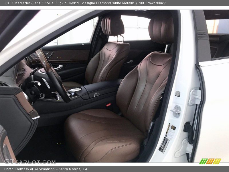designo Diamond White Metallic / Nut Brown/Black 2017 Mercedes-Benz S 550e Plug-In Hybrid