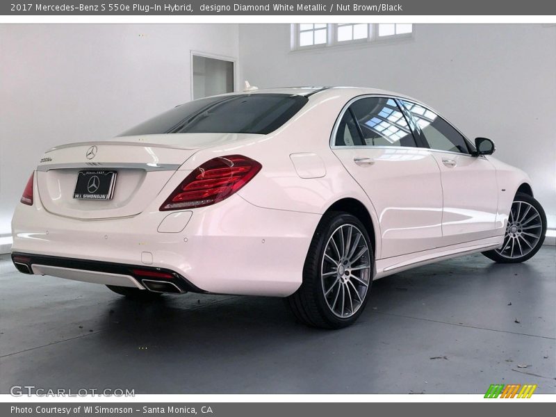 designo Diamond White Metallic / Nut Brown/Black 2017 Mercedes-Benz S 550e Plug-In Hybrid