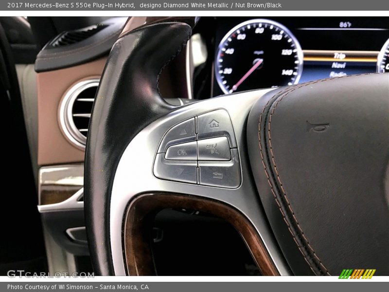 designo Diamond White Metallic / Nut Brown/Black 2017 Mercedes-Benz S 550e Plug-In Hybrid
