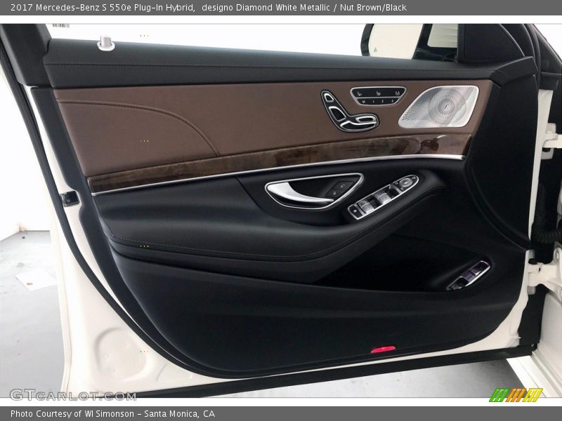 designo Diamond White Metallic / Nut Brown/Black 2017 Mercedes-Benz S 550e Plug-In Hybrid