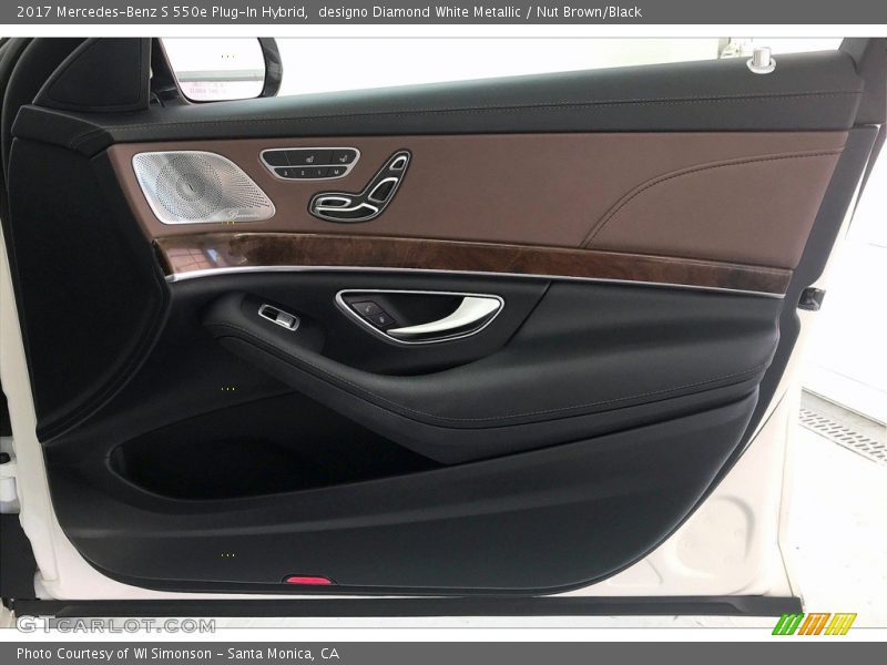 designo Diamond White Metallic / Nut Brown/Black 2017 Mercedes-Benz S 550e Plug-In Hybrid