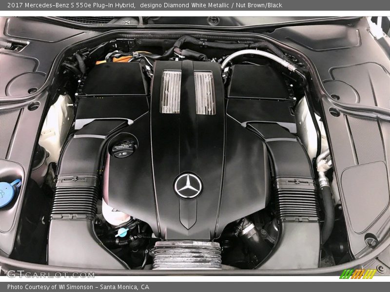 designo Diamond White Metallic / Nut Brown/Black 2017 Mercedes-Benz S 550e Plug-In Hybrid