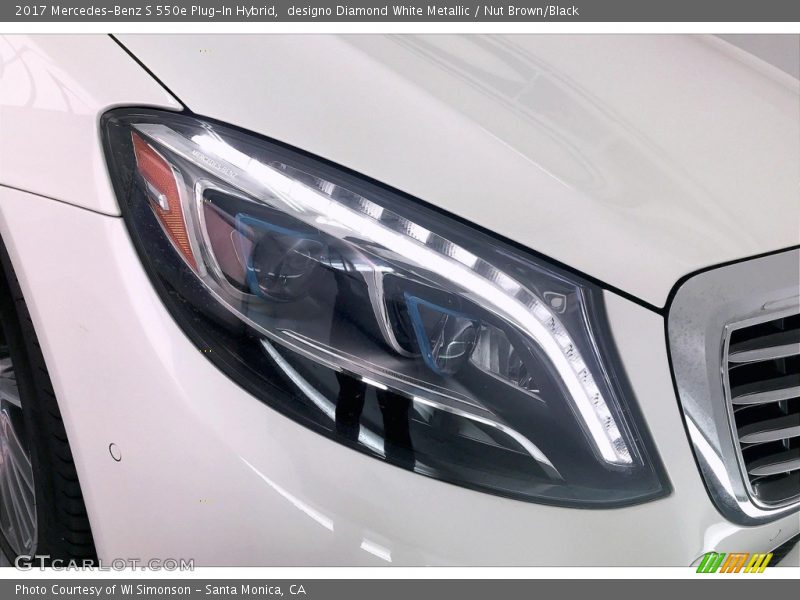 designo Diamond White Metallic / Nut Brown/Black 2017 Mercedes-Benz S 550e Plug-In Hybrid