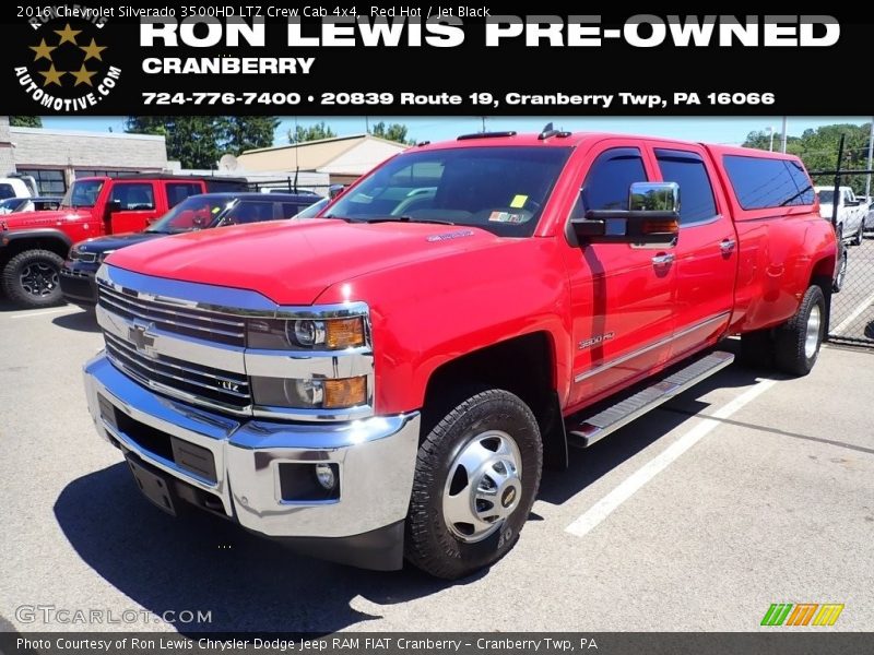 Red Hot / Jet Black 2016 Chevrolet Silverado 3500HD LTZ Crew Cab 4x4