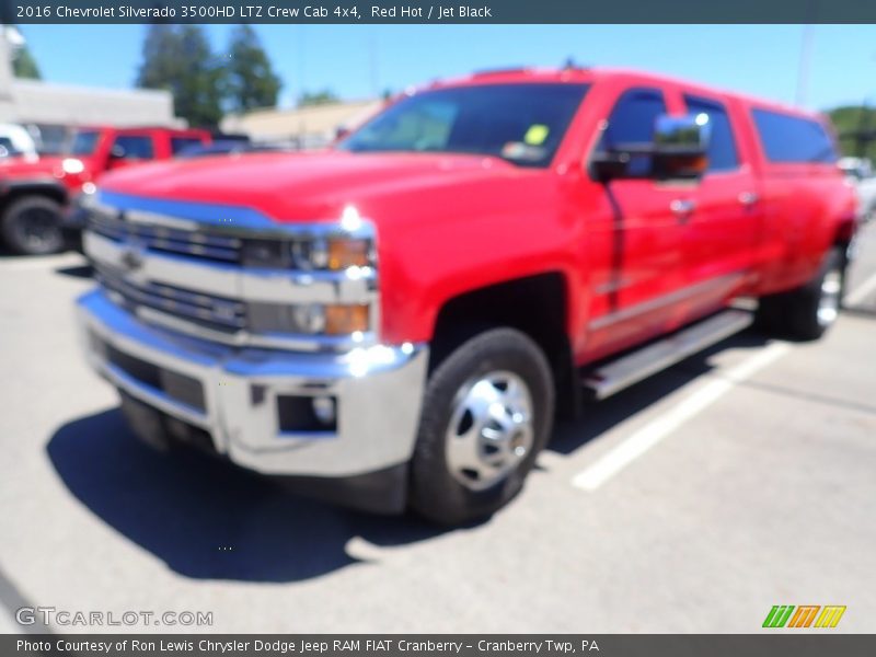 Red Hot / Jet Black 2016 Chevrolet Silverado 3500HD LTZ Crew Cab 4x4