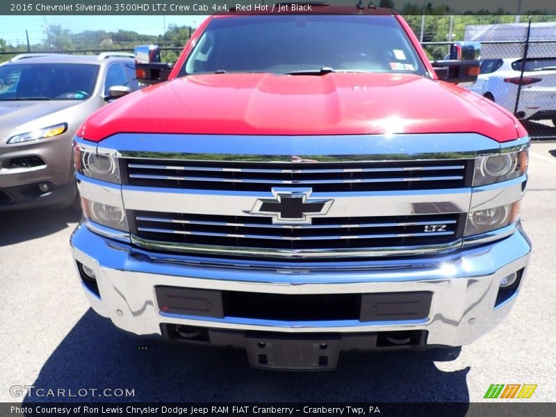 Red Hot / Jet Black 2016 Chevrolet Silverado 3500HD LTZ Crew Cab 4x4
