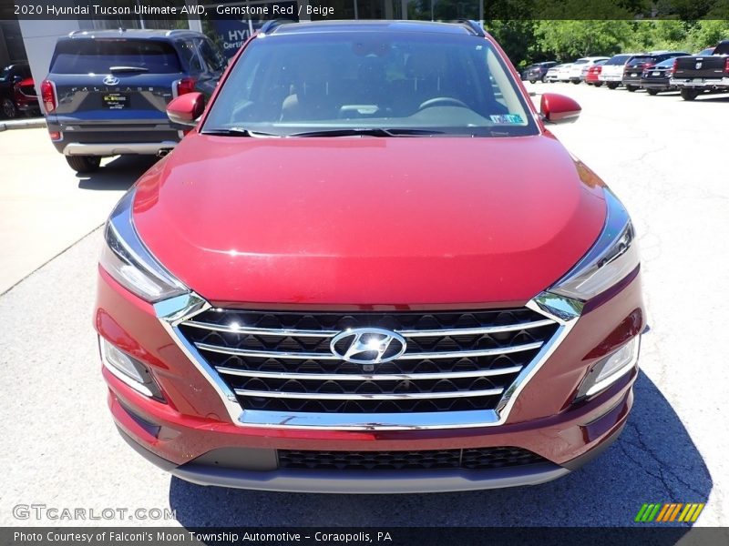 Gemstone Red / Beige 2020 Hyundai Tucson Ultimate AWD
