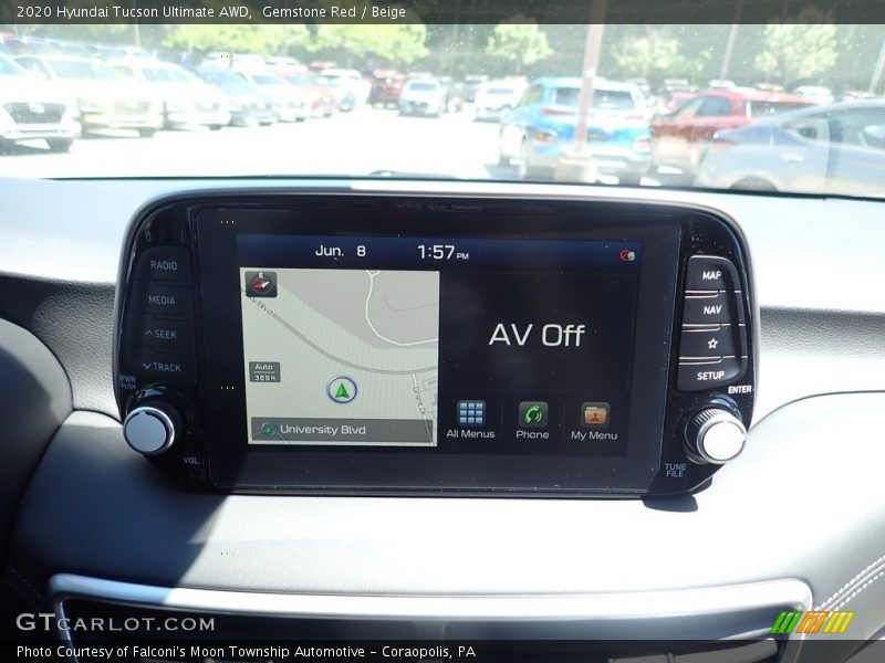 Gemstone Red / Beige 2020 Hyundai Tucson Ultimate AWD