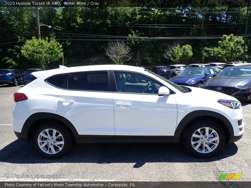 Winter White / Gray 2020 Hyundai Tucson SE AWD