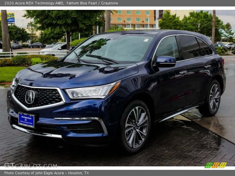 Fathom Blue Pearl / Graystone 2020 Acura MDX Technology AWD