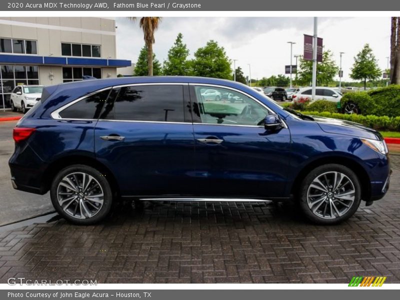 Fathom Blue Pearl / Graystone 2020 Acura MDX Technology AWD