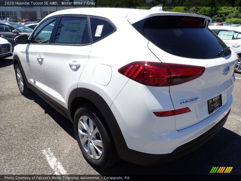 Winter White / Gray 2020 Hyundai Tucson SE AWD