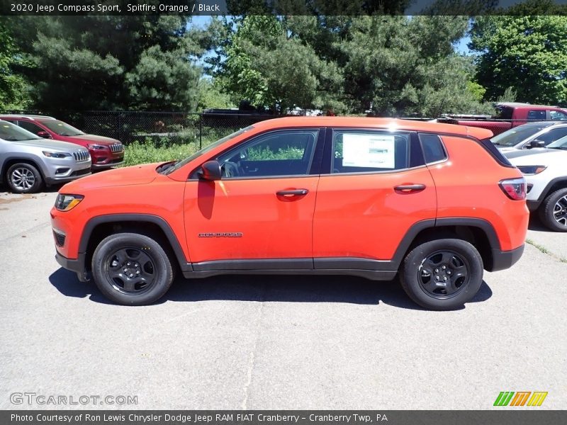 Spitfire Orange / Black 2020 Jeep Compass Sport
