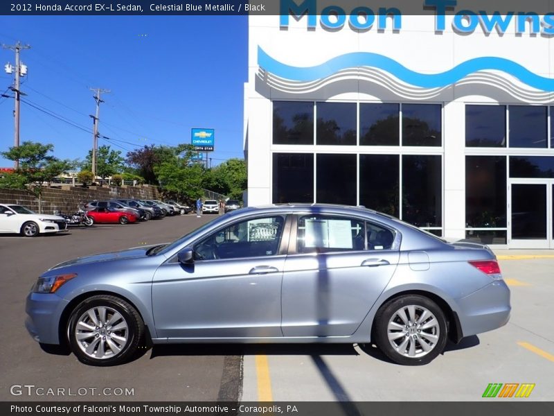 Celestial Blue Metallic / Black 2012 Honda Accord EX-L Sedan