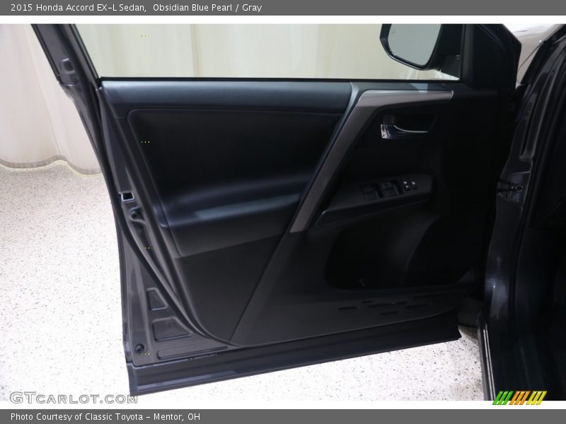 Obsidian Blue Pearl / Gray 2015 Honda Accord EX-L Sedan