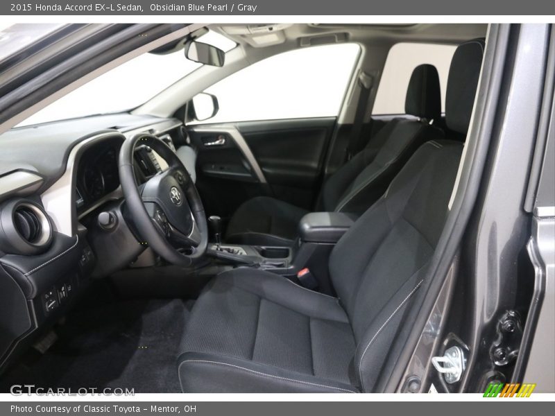 Obsidian Blue Pearl / Gray 2015 Honda Accord EX-L Sedan
