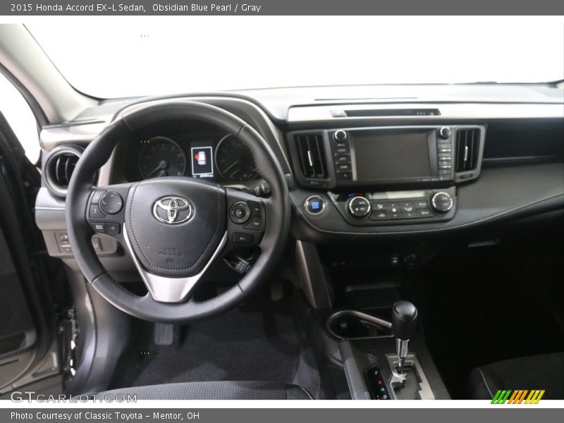Obsidian Blue Pearl / Gray 2015 Honda Accord EX-L Sedan