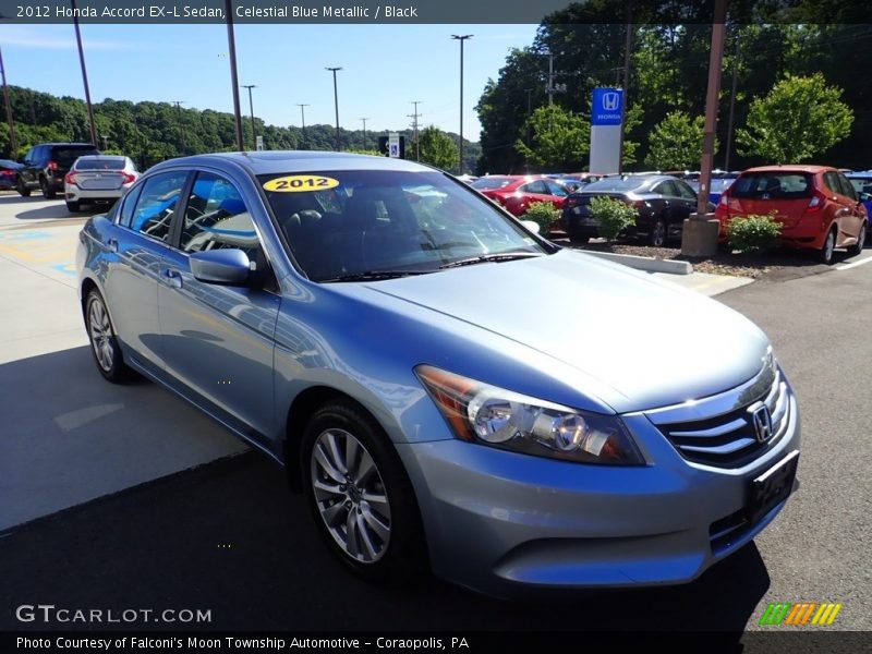 Celestial Blue Metallic / Black 2012 Honda Accord EX-L Sedan